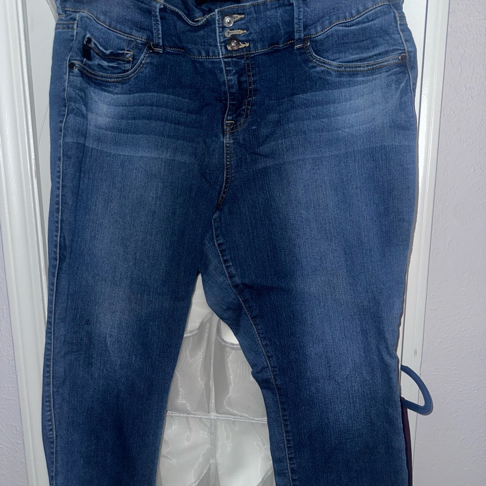 Torrid Blue Skinny Jean Cropped pants size 20